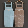 Waterproof and oil-proof apron, cute Japanese and Korean style cooking cotton skirt, custom-made fashionable women's work clothes for home kitchen details Picture